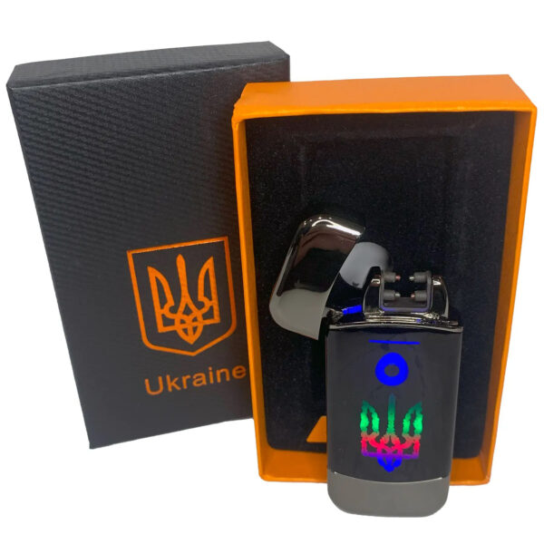 Запальничка Дугова електроімпульсна із USB-зарядкою Україна LIGHTER HL-439. Колір: чорний -