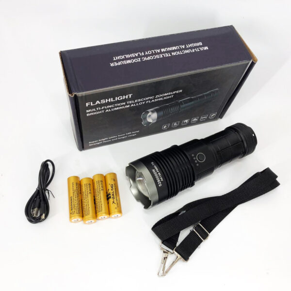 Ручний ліхтар Police AK138 WHITE LASER LED PM60-TG із зарядкою USB, що працює від 4х18650 акумуляторів -