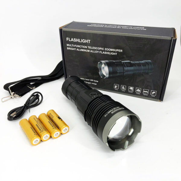 Ручний ліхтар Police AK138 WHITE LASER LED PM60-TG із зарядкою USB, що працює від 4х18650 акумуляторів -