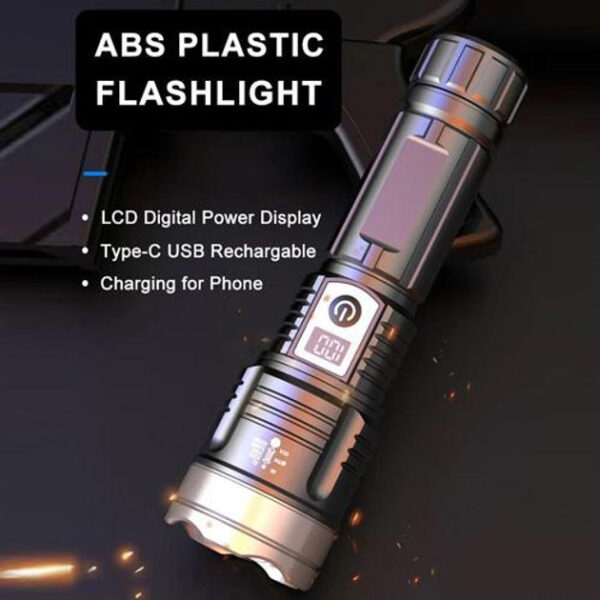 Фонарь PLD-008 WHITE LASER LED PM10-TG, power bank - Фонарь