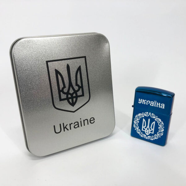 Запальничка Дугова електроімпульсна HL-447 USB Україна металева коробка. Колір: синій -