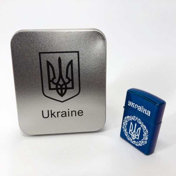 Запальничка Дугова електроімпульсна HL-447 USB Україна металева коробка. Колір: синій -