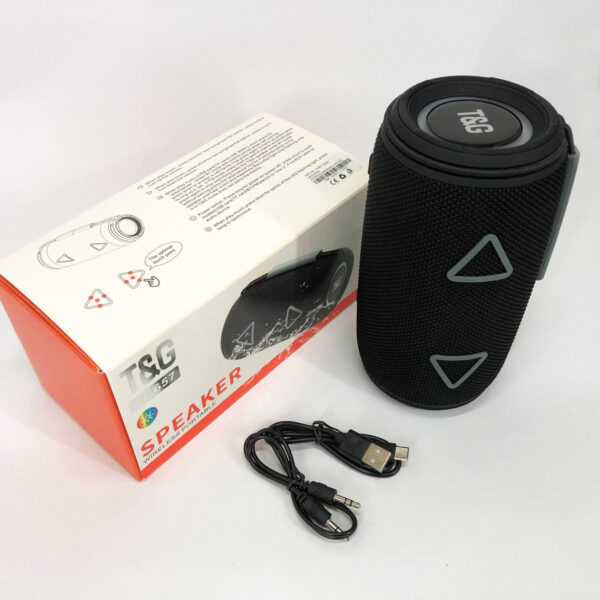 Bluetooth-колонка TG657 з RGB підсвічуванням 1500 mAh, Bluetooth колонка для гарної музики. Колір: чорний -