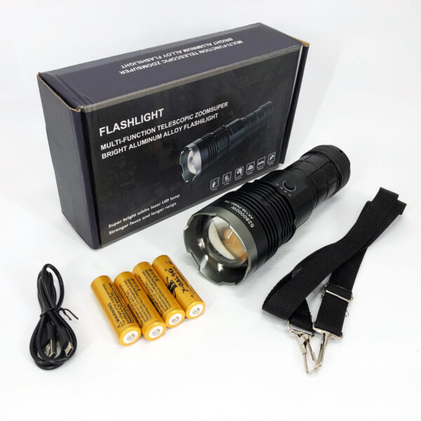 Ручний ліхтар Police AK138 WHITE LASER LED PM60-TG із зарядкою USB, що працює від 4х18650 акумуляторів -