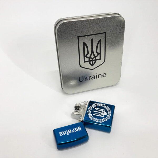 Запальничка Дугова електроімпульсна HL-447 USB Україна металева коробка. Колір: синій -