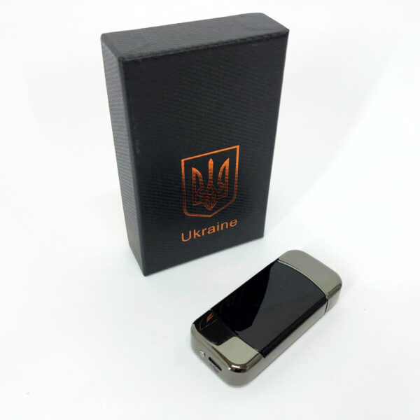 Запальничка Дугова електроімпульсна із USB-зарядкою Україна LIGHTER HL-439. Колір: чорний -