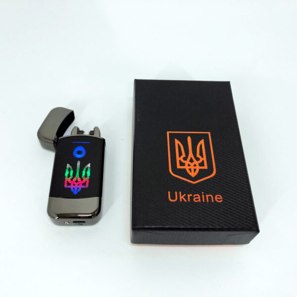 Запальничка Дугова електроімпульсна із USB-зарядкою Україна LIGHTER HL-439. Колір: чорний -