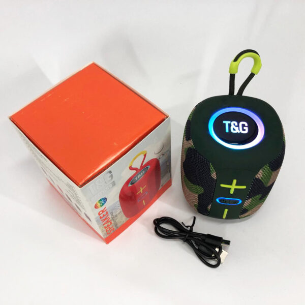 Портативна Bluetooth колонка TG658 8W з RGB підсвічуванням, Гучна блютуз колонка. Колір: камуфляж -