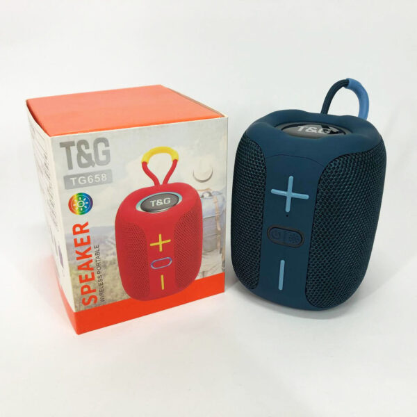 Портативна Bluetooth колонка TG658 8W з RGB підсвічуванням, акумуляторна переносна колонка. Колір: синій -