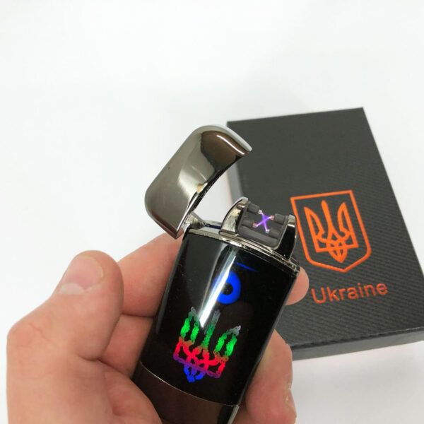 Запальничка Дугова електроімпульсна із USB-зарядкою Україна LIGHTER HL-439. Колір: чорний -