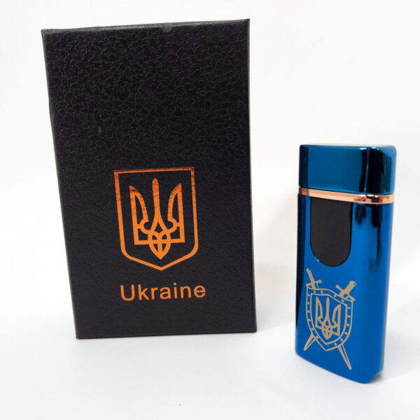 Запальничка Електрична та газова Україна із USB-зарядкою HL-432. Колір: синій -