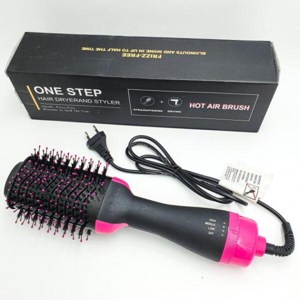 Фен Щетка расчёска 3в1 One step Hair Dryer 1000 Вт 3 режима выпрямитель для укладки волос стайлер с функцией ионизации -