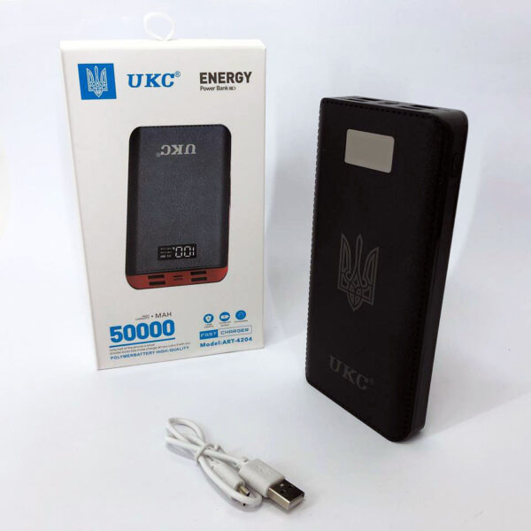 Акумулятор портативний павербанк POWER BANK UKC ART-4148/4204. 50000mah, 4USB, зовнішній акумулятор - Зарядка мобільна