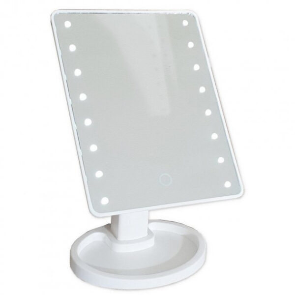 Дзеркало для макіяжу з 16 LED підсвічуванням Mirror White, косметичне дзеркало з підсвічуванням. Колір: рожевий -