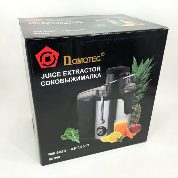 Електричний соковитискач Domotec MS-5220/3513 2 швидкості віджиму 600W -