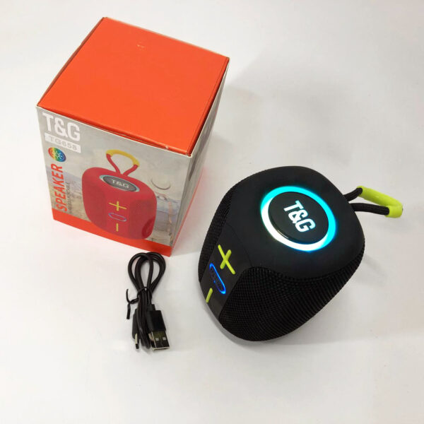 Портативна Bluetooth колонка TG658 8W з RGB підсвічуванням, Бездротова колонка потужна. Колір: чорний -