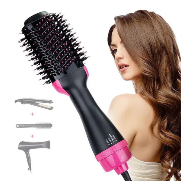 Фен Щетка расчёска 3в1 One step Hair Dryer 1000 Вт 3 режима выпрямитель для укладки волос стайлер с функцией ионизации -