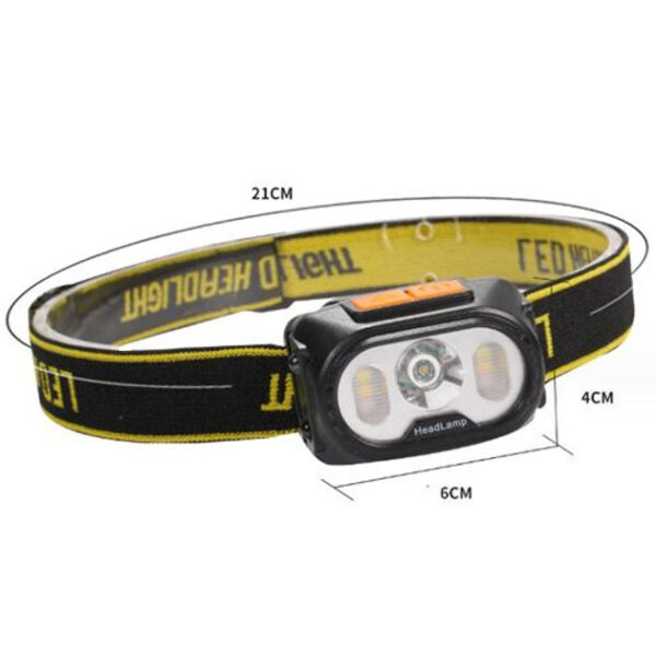 Ліхтар налобний 2303-XPE+4SMD(yellow+red) -