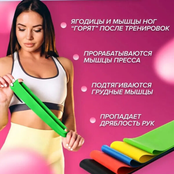 Гумка для фітнесу Fit Simplify GO DO 5 шт, спортивна гумка для тренувань, гума для тренувань -