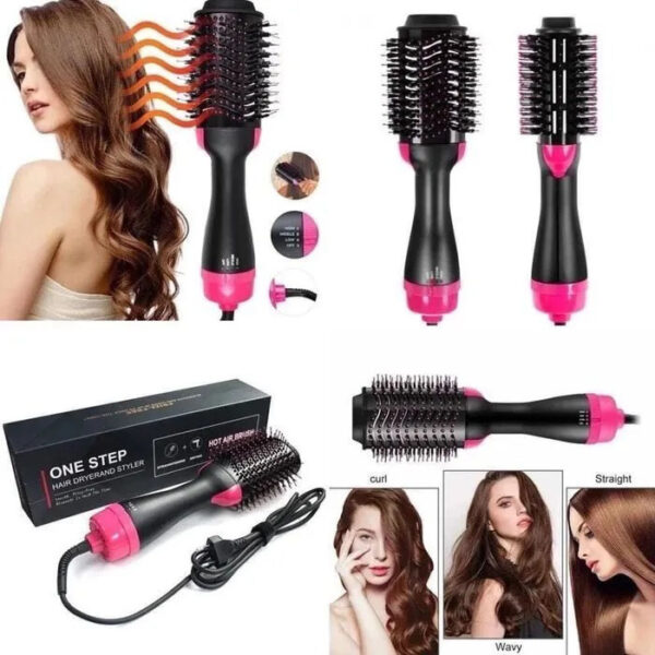 Фен Щетка расчёска 3в1 One step Hair Dryer 1000 Вт 3 режима выпрямитель для укладки волос стайлер с функцией ионизации -