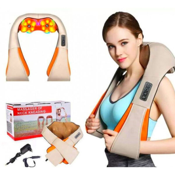 Електричний масажер роликовий з інфрачервоним випромінюванням Massager of Neck Kneading -