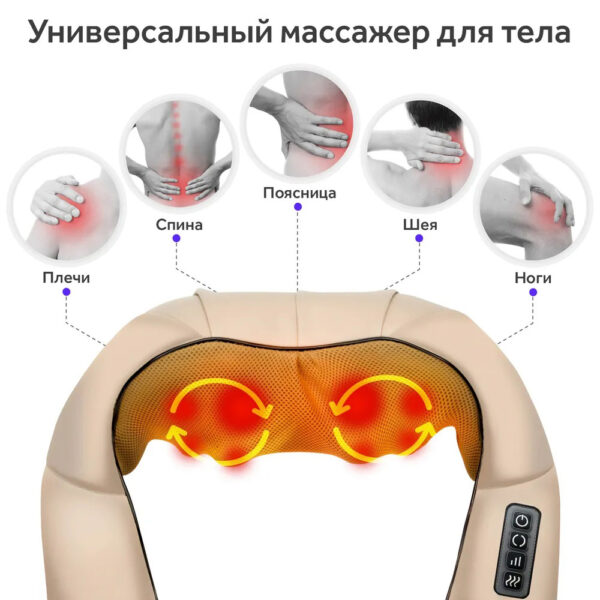 Електричний масажер роликовий з інфрачервоним випромінюванням Massager of Neck Kneading -