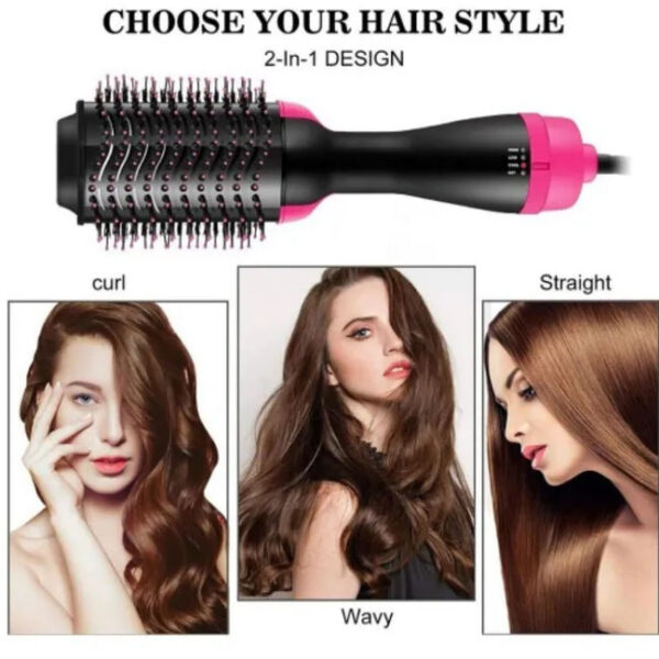 Фен Щетка расчёска 3в1 One step Hair Dryer 1000 Вт 3 режима выпрямитель для укладки волос стайлер с функцией ионизации -