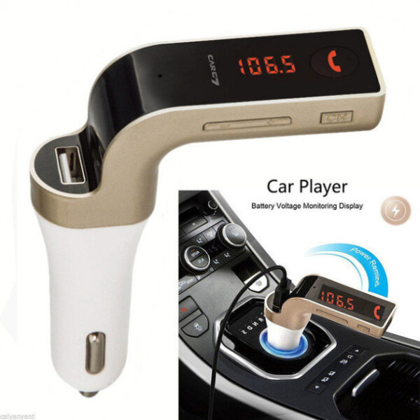 Автомобільний FM модулятор Car G7 FM Modulator Bluetooth Fm модулятор usb Usb трансмітер. Колір: золотий -