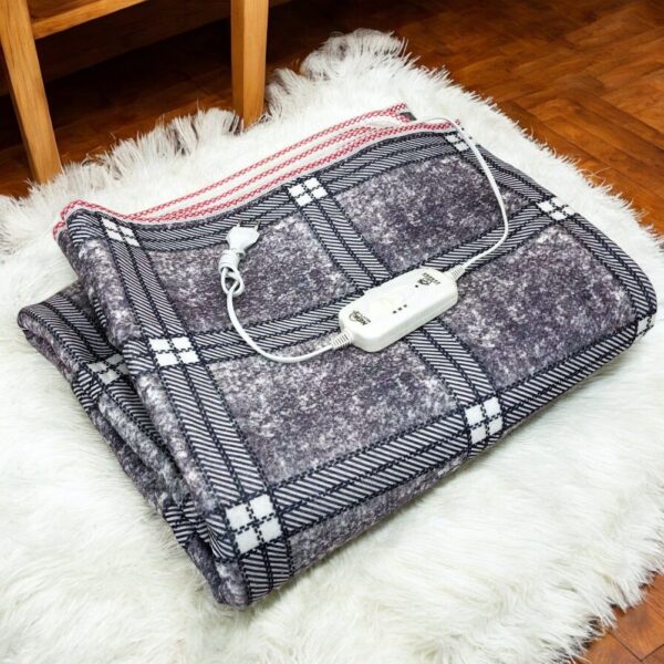 Електричне простирадло з підігрівом Electric Blanket 150x170 см – електропростирадло зігріваюче, сірий з фіолетовим відтінком - простирадло